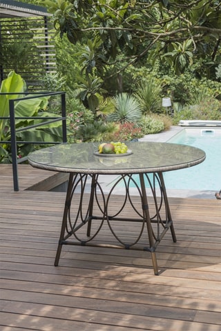 Table ronde 4 places Ushuaia - 125 x 125 x 74 cm