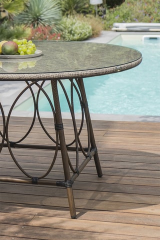 Table ronde 4 places Ushuaia - 125 x 125 x 74 cm