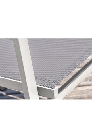 Fauteuil de jardin empilable Floride - Blanc et gris