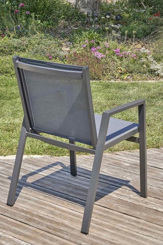 Fauteuil de jardin empilable Floride - Anthracite