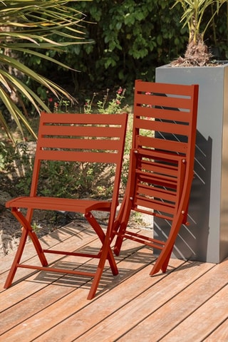 2 chaises pliables Marius - 46 x 41 x 82 cm