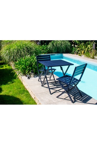 Guéridon 2 places de jardin pliable Marius - 70 x 70 x 73 cm
