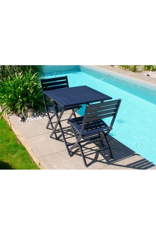 Guéridon 2 places de jardin pliable Marius - 70 x 70 x 73 cm