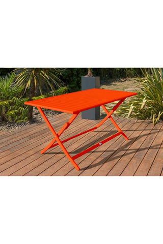 Table de jardin 4 places pliable Marius - 140 x 80 x 73 cm