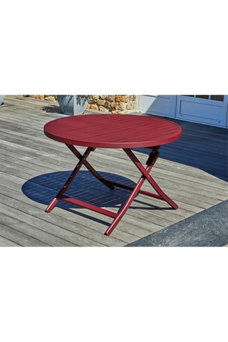 Table de jardin 4 places pliante Marius ronde - 110 x 73 cm