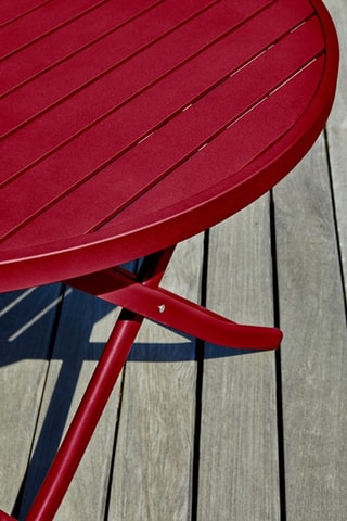 Table de jardin 4 places pliante Marius ronde - 110 x 73 cm