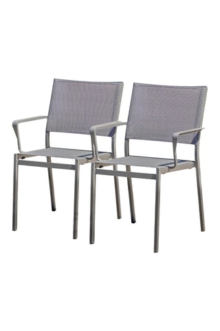 2 fauteuils de jardin Stockholm empilables - Anthracite