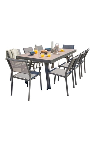 Ensemble de jardin de jardin Stockholm - 8 places - Table extensible