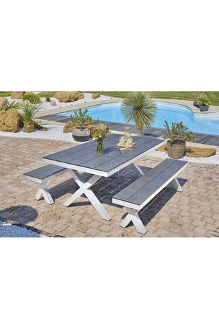Table de jardin avec bancs Annecy - 175 x 75 x 100 cm