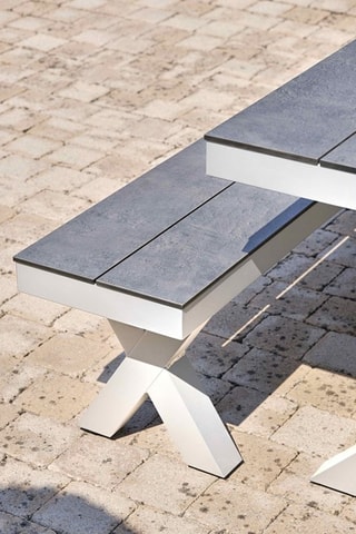 Table de jardin avec bancs Annecy - 175 x 75 x 100 cm