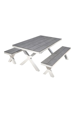 Table de jardin avec bancs Annecy - 175 x 75 x 100 cm