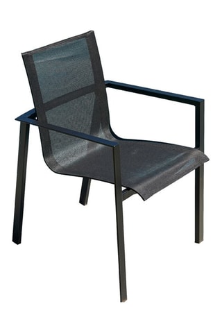 Ensemble de jardin Miami - 6 places - Fauteuils empilables - Table extensible