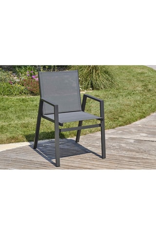 Ensemble de jardin Floride - 8 places - Fauteuils empilables - Table extensible