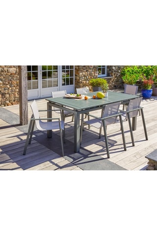 Ensemble de jardin Miami - 6 places - Table extensible