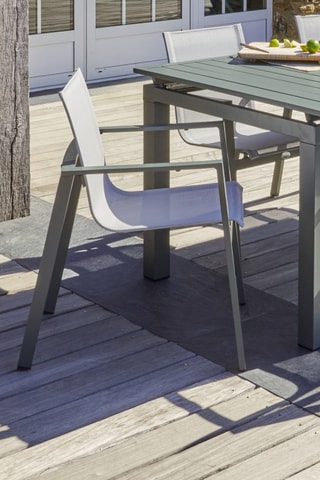 Ensemble de jardin Miami - 6 places - Table extensible