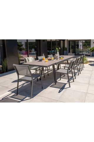 Ensemble de jardin de jardin Stockholm - 10 places - Table extensible