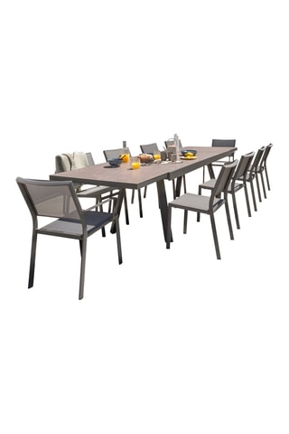 Ensemble de jardin de jardin Stockholm - 10 places - Table extensible