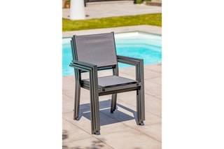Ensemble de jardin Tolede - 8 places  Anthracite