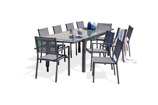 Ensemble de jardin Tolede - 8 places  Anthracite