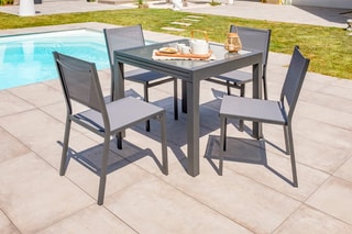 Chaise de jardin empilable Tolede - Anthracite