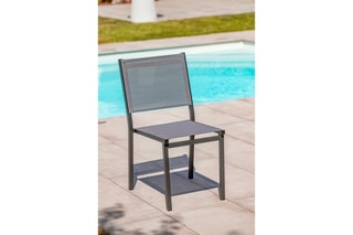 2 chaises de jardin empilables Tolede - Gris anthracite