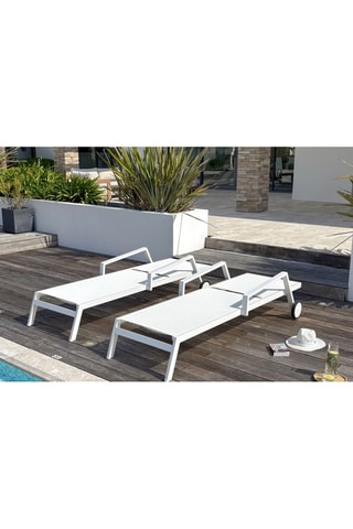 2 chaises longues Ibiza - 210 x 75 x 50 cm