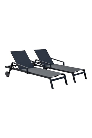 2 chaises longues Ibiza - 210 x 75 x 50 cm