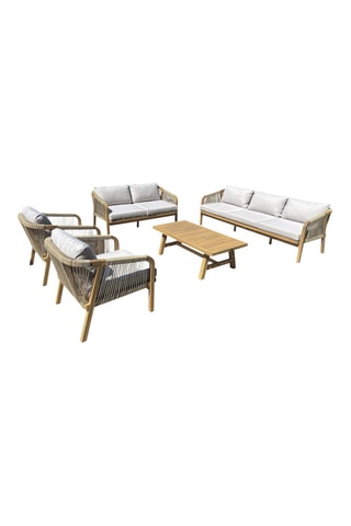 Salon de jardin Serena - Beige - 7 places
