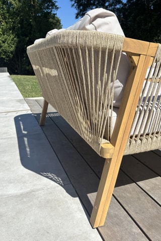 Salon de jardin Serena - Beige - 7 places