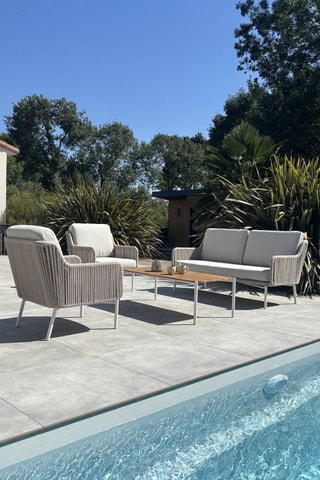 Salon de jardin en teck Orella - 5 places