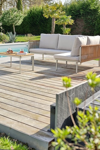 Salon de jardin en acacia Renzo - 4 places