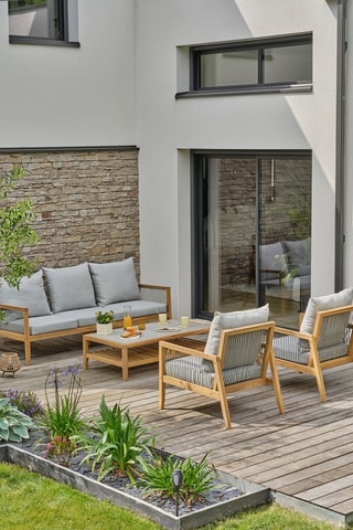 Salon de jardin en acacia Funa - 5 places