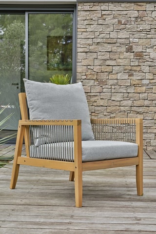Salon de jardin en acacia Funa - 5 places