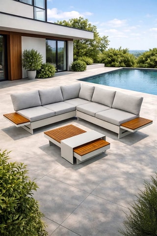 Salon de jardin en acacia Minera - 6 places