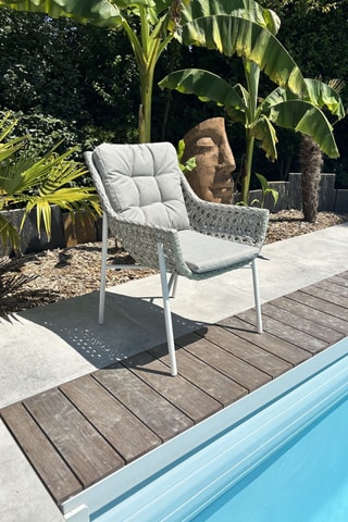 Fauteuil de jardin Elba - Blanc