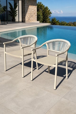 2 fauteuils de jardin Sumba - Gris