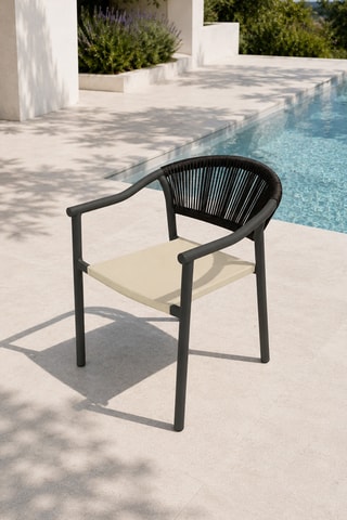 2 fauteuils de jardin Sumba - Noir