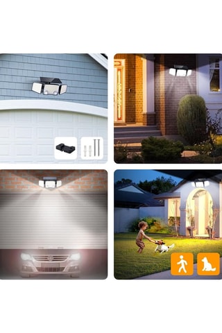 2 projecteurs solaires LED Raylite - Noir - 2 x 30 W