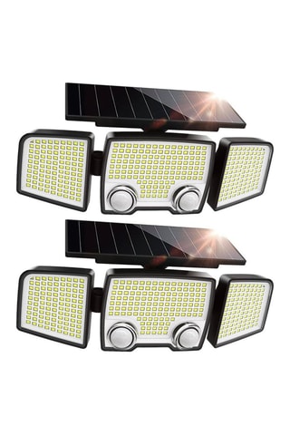 2 projecteurs solaires LED Raylite - Noir - 2 x 30 W
