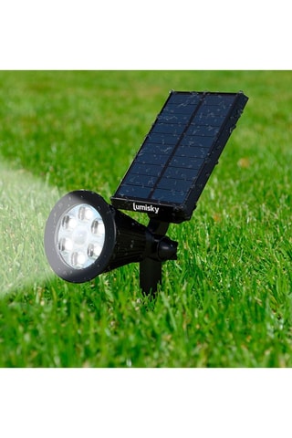4 spots solaires LED d’extérieur Spiky - Noir - 4 x 5 W
