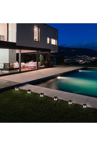 8 balises solaires LED Alesia - Noir - 8 x 1 W