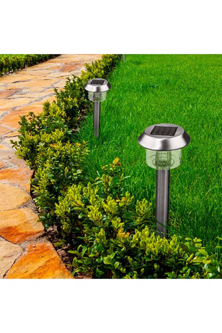 8 balises solaires LED Alesia - Noir - 8 x 1 W