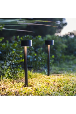 2 balises solaires LED extérieures Forty - Noir