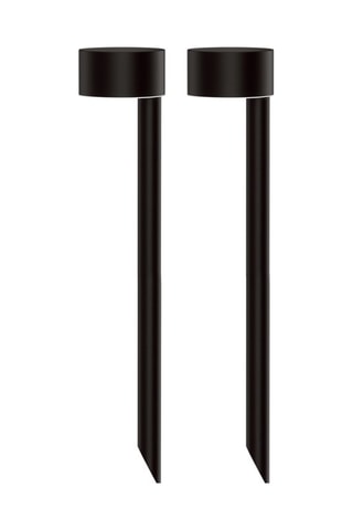 2 balises solaires LED extérieures Forty - Noir