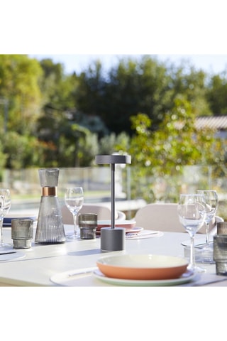 Lampe de table LED extérieures Roby - Blanc et noir