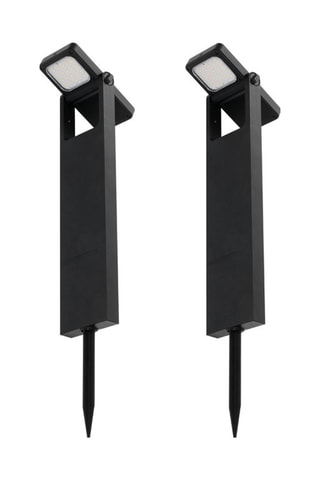 2 balises solaires LED Brity - Noir - 2 x 2 W