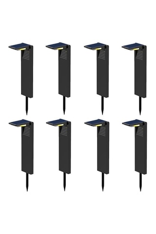8 balises solaires LED Ostry - Noir - 8 x 2 W