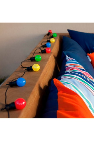 2 guirlandes LED Party Guinguette - Multicolore