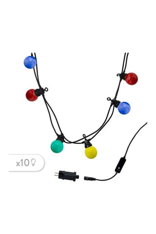 2 guirlandes LED Party Guinguette - Multicolore