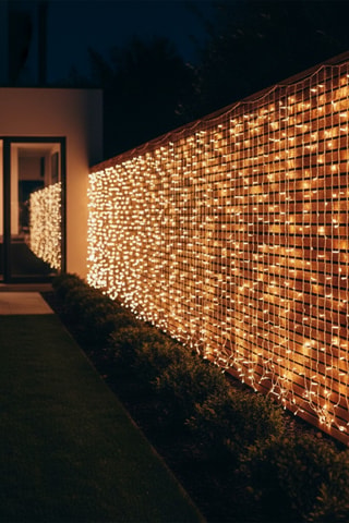 Guirlande lumineuse rideau solaire Yogy Curtain 100 - Blanc chaud - 0,3 W
